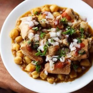 Samosa Chaat with Chana