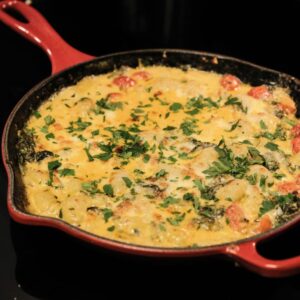 Indian Style Masala Omelette with  3 Eggs+ Toast+ Fries